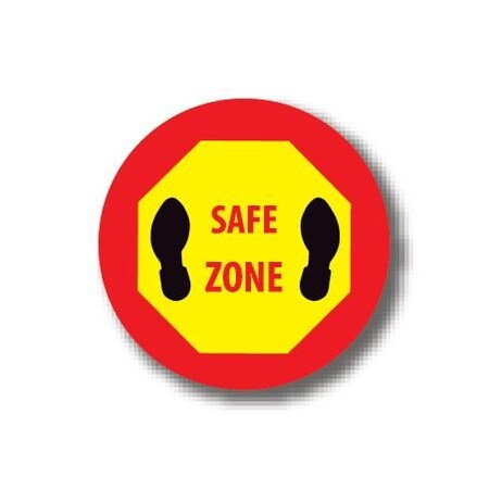 Ergomat 24in CIRCLE SIGNS - Safe Zone DSV-SIGN 576 #1774 -UEN